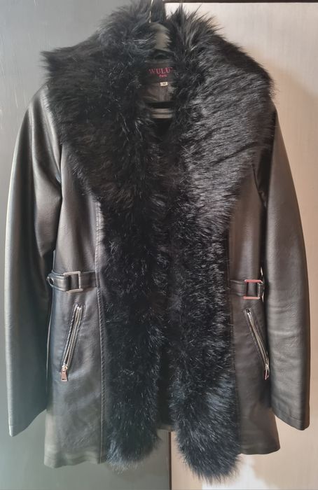 Дамско кожено палто