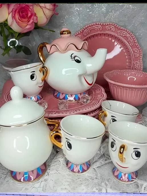 Чайный сервиз Красавица и чудовище. Китай