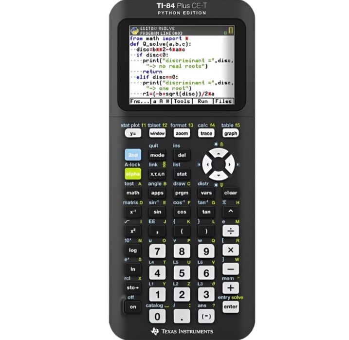 Новый графический калькулятор TI-84 Plus CE-T Python Edition