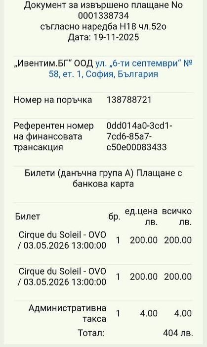 Билети за Cirque du Soleil от Eventim