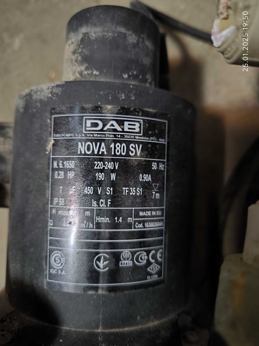 Pompa submersibila ape uzate DAB NOVA 180 SV, H max 4,8m