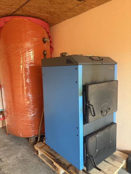 CENTRALA COMBUSTIBIL SOLID 45 kw + PUFER 1000 l FERILI