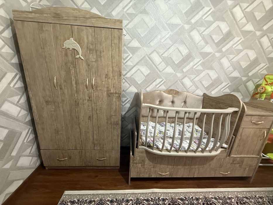 Детский шкаф ва кровать сотилади