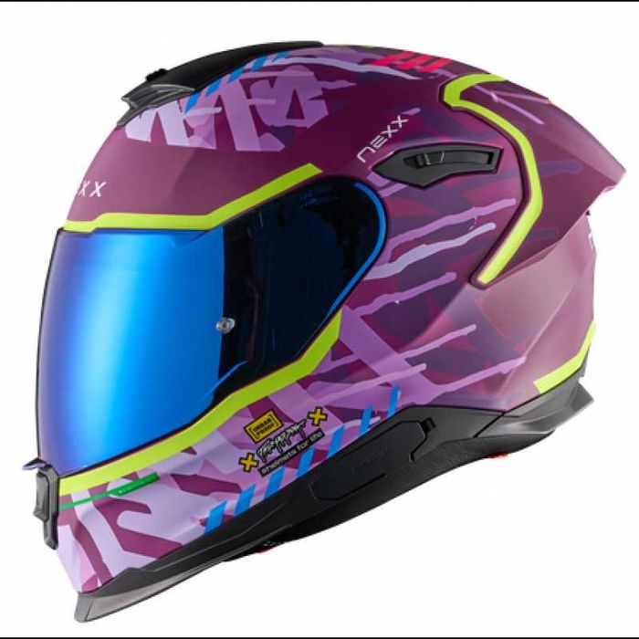 Каска NEXX Y100R Urbangram AUBERGINE MATT Размери: XS,L
