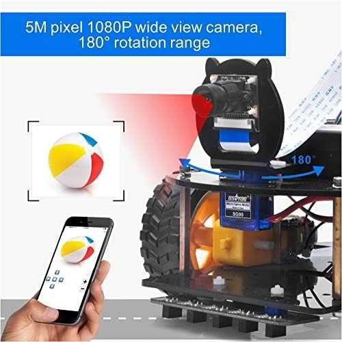 Смарт робот кола за програмиране Python IoT Raspberry Pi DIY комплект