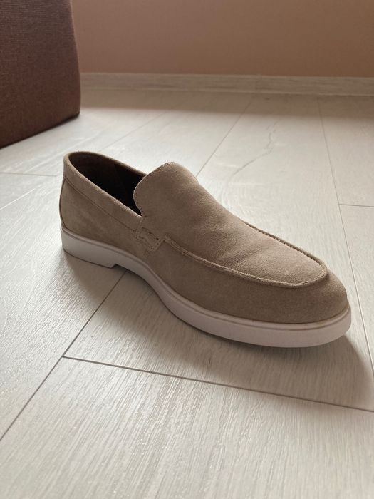 Мъжки мокасини, цвят екрю, №40