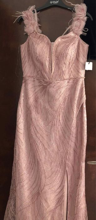 Розова официална рокля