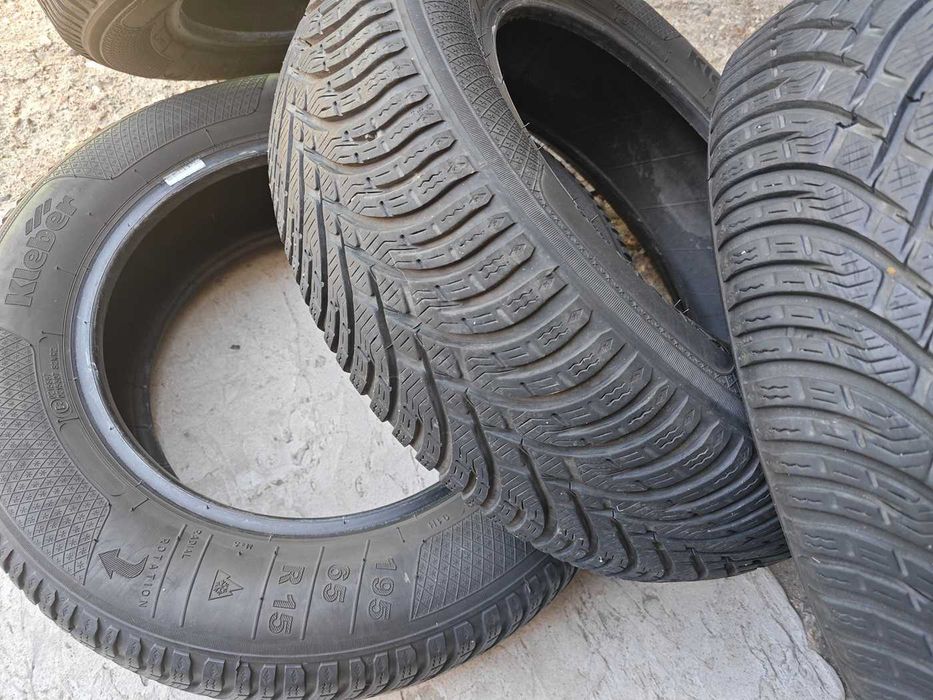 4 бр. Зимни Гуми Kleber 195/65 R15 H91– DOT 23 – много добро състояние