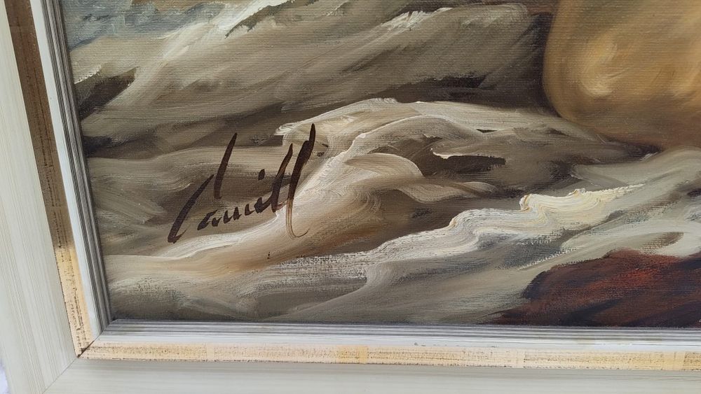 Tablou,pictură pe pânză,semnată,nud