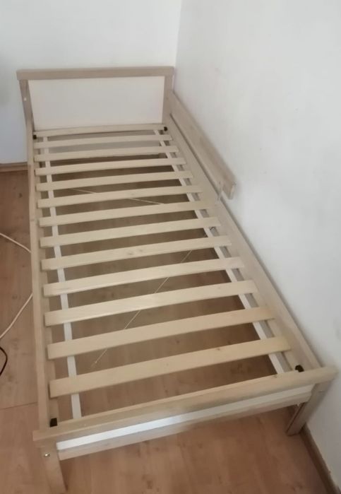 Pat copil ikea 70x160 cu somiera și saltea incluse