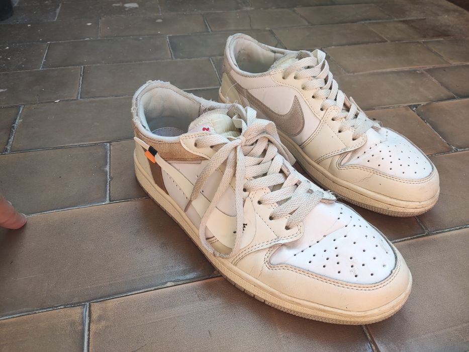 Beige Brown Custom Low Air Jordan 1 x.