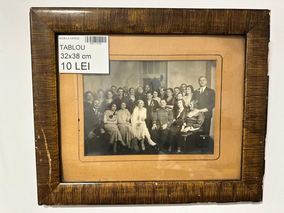 2 buc Rama Foto Vintage; Tablou cu rama lemn si ipsos; Decoratiuni