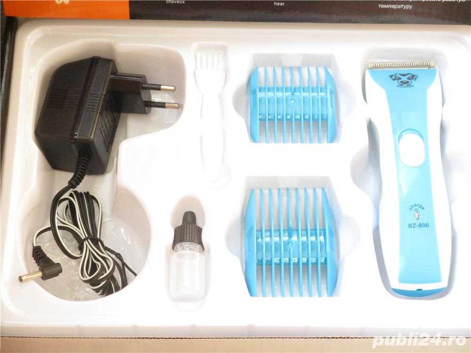 Masina tuns animale iepuri caini pisici Pet Clipper cu acumulator intern, incarcare la 220V Pret 35 lei