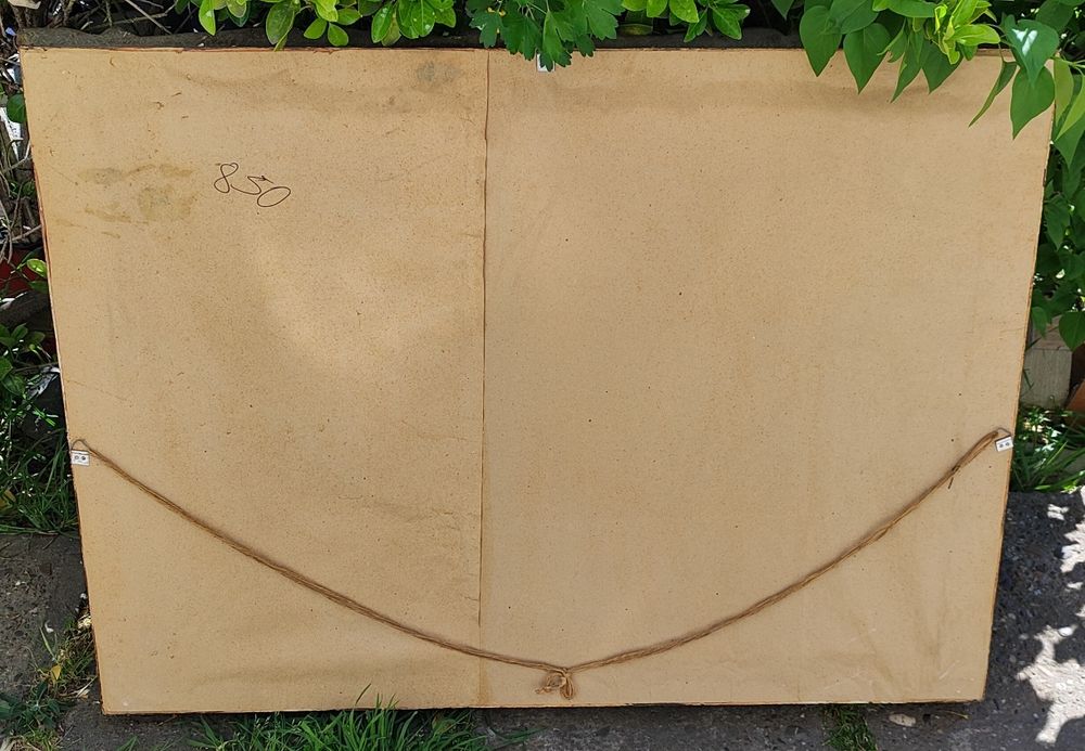 Pictură în ulei peisaj iarnă.