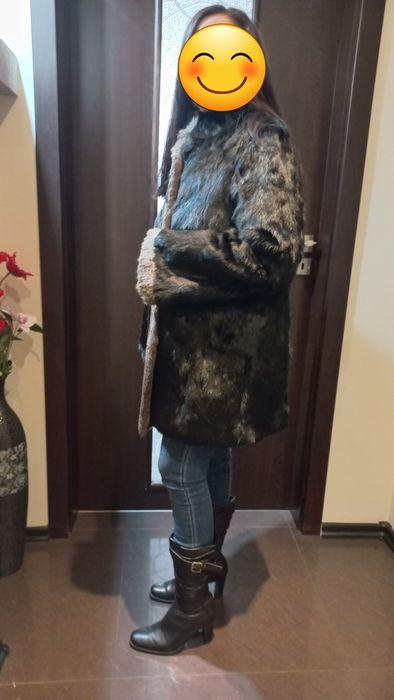 Палто естествен косъм