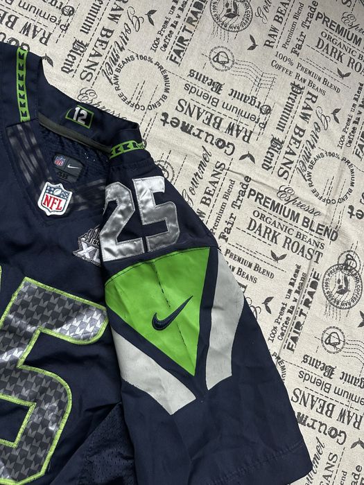 Nike NFL  Seahawks Super Bowl #25 Sherman original jersey тениска.48