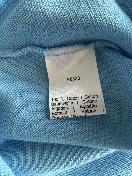 Мъжка светло синя тениска с яка Lacoste оригинална