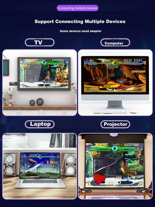 2.4G безжичен контролер Game-Pad TV Video Game Stick 4K Ultra HD Game