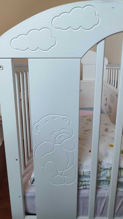 TYMON дървена кошара 60X120CM с матрак PIER CARDIN