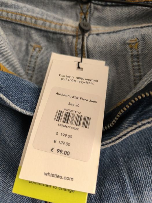 Whistles Authentic Kick Flare Jean / Blugi