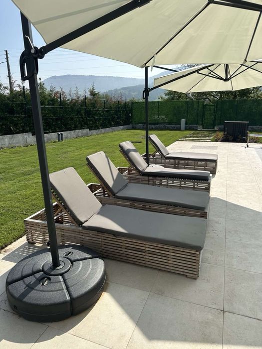 Шезлонги от тиково дърво - 4 броя