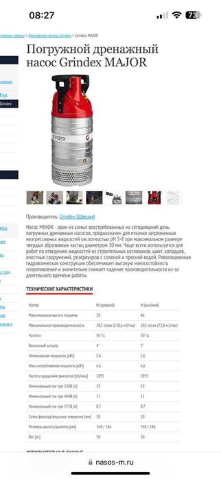 Насосы дренажные