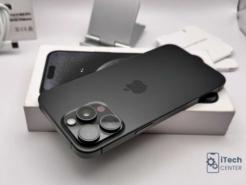 iPhone 15 Pro MAX, 256GB, Black, 100% батерия, КАТО НОВ, ГАРАНЦИЯ!