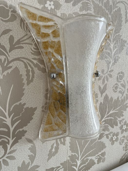 Плафониера от муранско стъкло с 2 нощни лампи