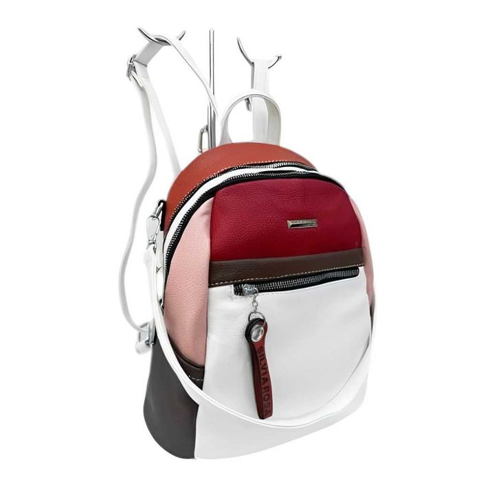 Компактна дамска раница с пъстър дизайн от еко материал