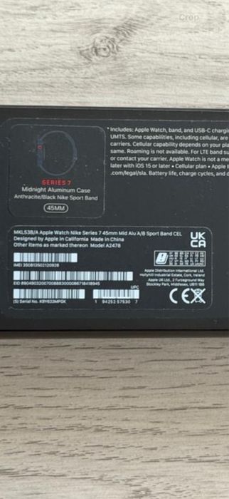 Apple watch seria 7, nike, 45 mm aluminiu, celular