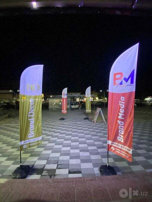 Parus bayroq reklama. Flagshtok, Yelkan bayroq, Tashqi reklama