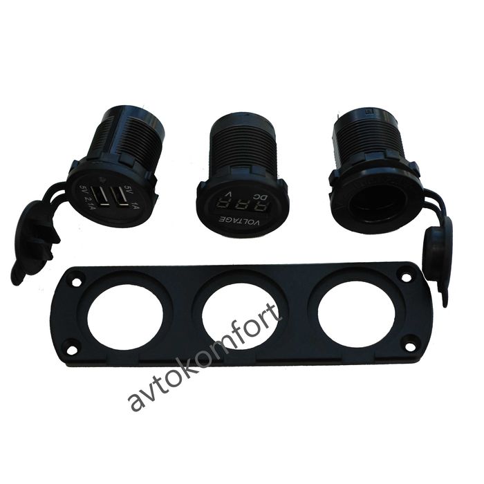 Волтметър  Букса За Запалка И Зарядно За Телефон И Таблет С USB Изходи