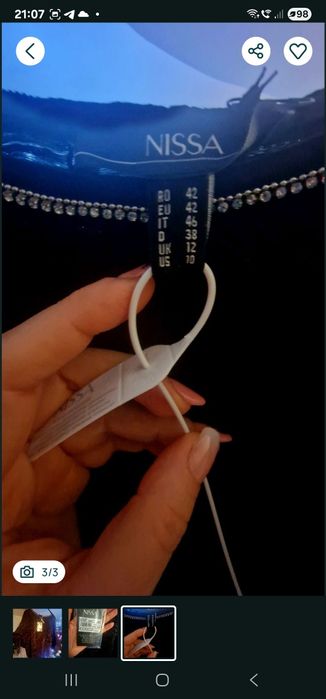 Nissa bluză superba neagră 42