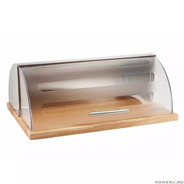 Cutie pentru paine, din acril-bambus, cu maner din fier, KingHoff