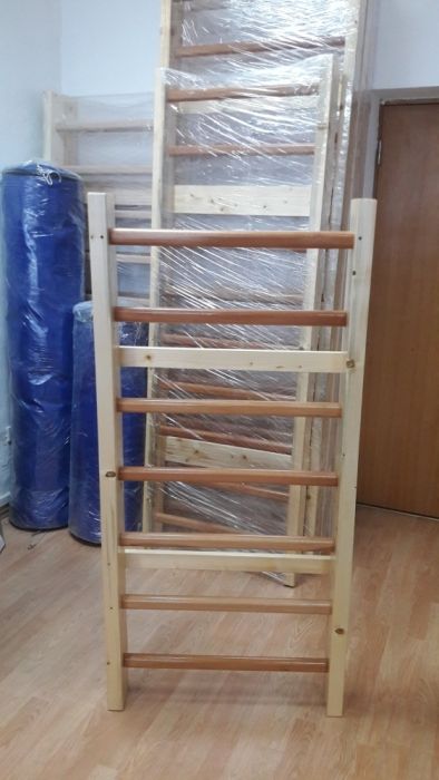 Spalier gimnastica pentru copii 150 x 70 cm, 7 trepte, lacuit