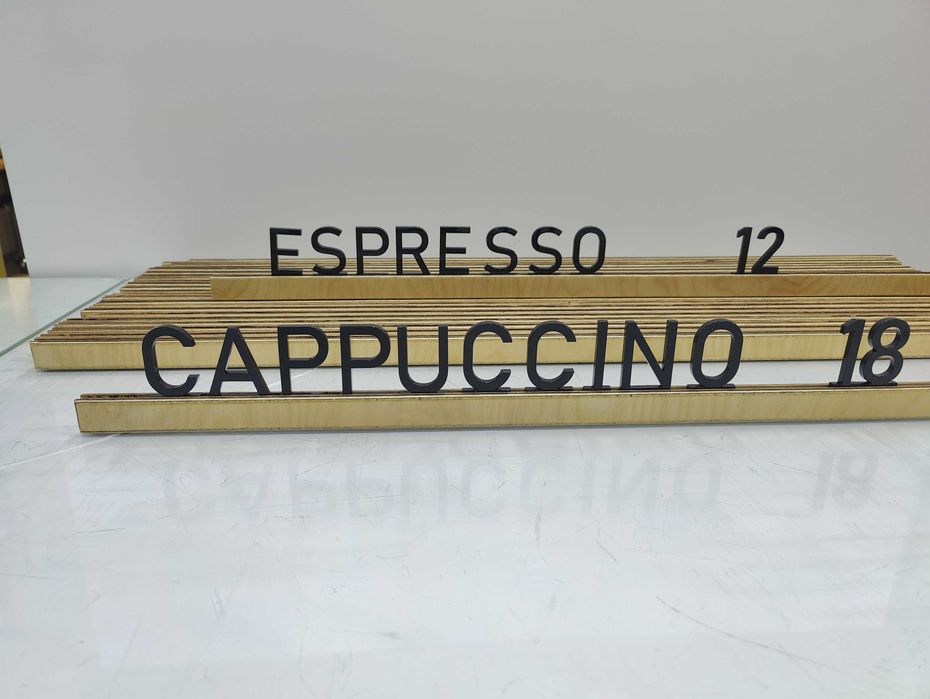 Litere meniu bar la comanda