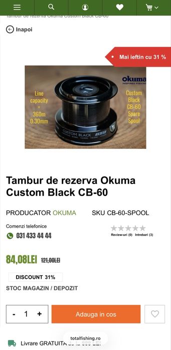 Set 3 Lansete Daiwa Black Widow 3.90m 3.75 Lb Set 3 Mulinete CB-60