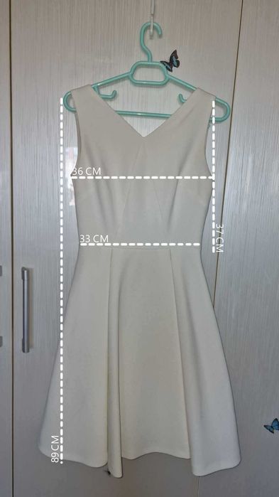 Rochie eleganta (cred) alba/crem