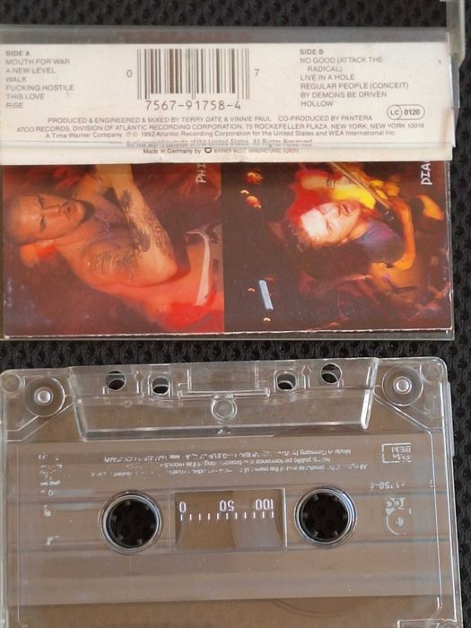 Аудио касета Pantera "Vulgar Display Of Power“ studio album audio cassette, Оригинално издание