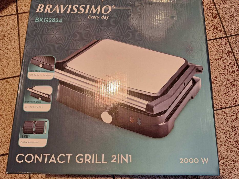 Контактен грил 2 в 1 BRAVISSIMO BKG-2824 – 2000W