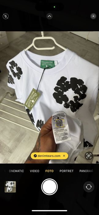 Tricou Denim Tears Essentials Off White Amiri