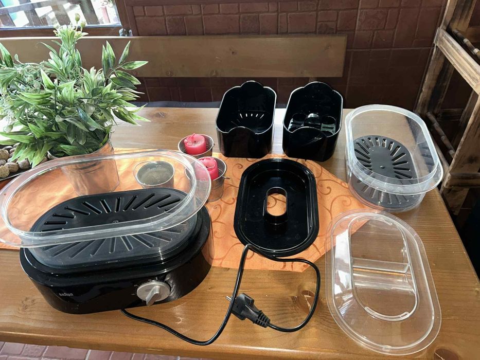 Уред за готвене на пара Braun FS5100, 850W, 3.1 л, 2 съда, Easy-Timer,