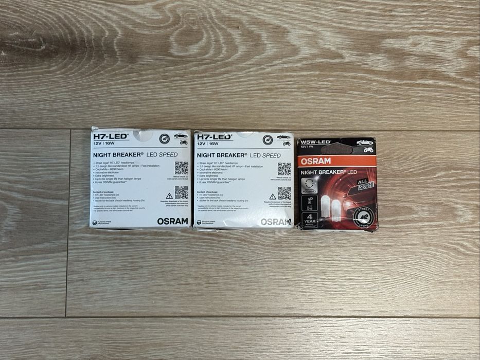 Set LED H7 Osram cu certificare RAR