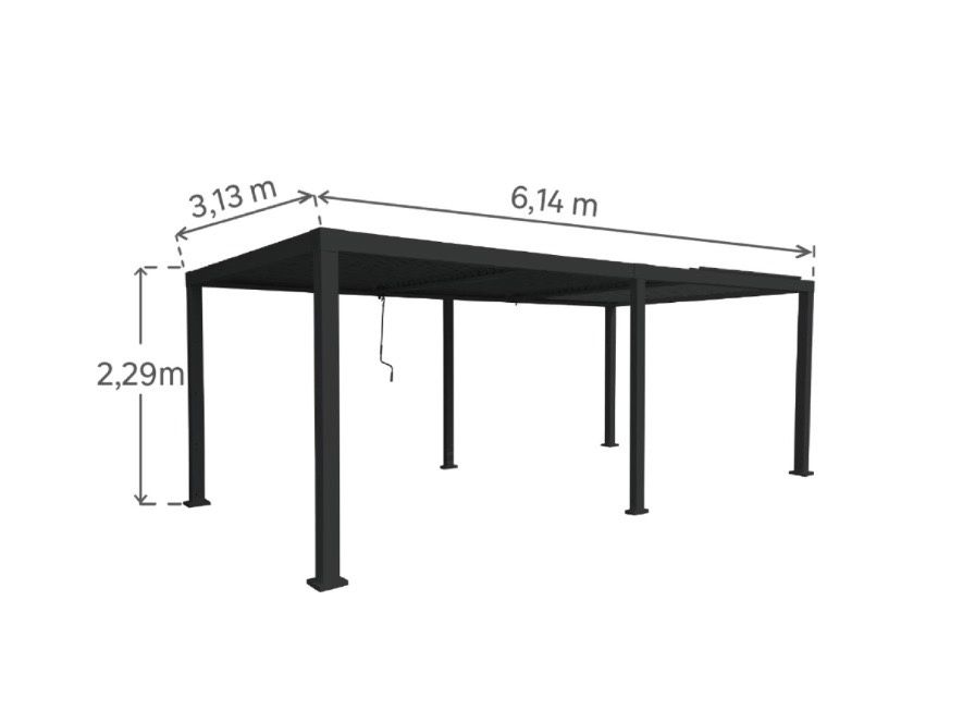 Pergola aluminiu, gri antracit