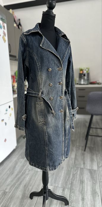 Jacheta din denim lunga