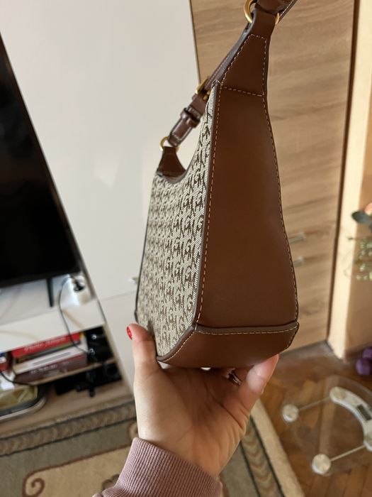 Чанта Манго в кафяво-бежово