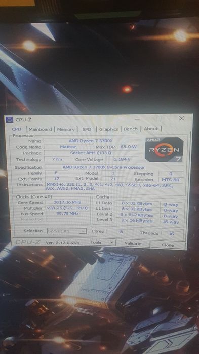 Ryzen 7 3800x 3.60 ghz turbo bost 4.10ghz