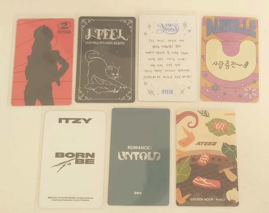 Официални Idle, NewJeans, Itzy, Enhypen, Ateez Кпоп / Kpop Фотокарти