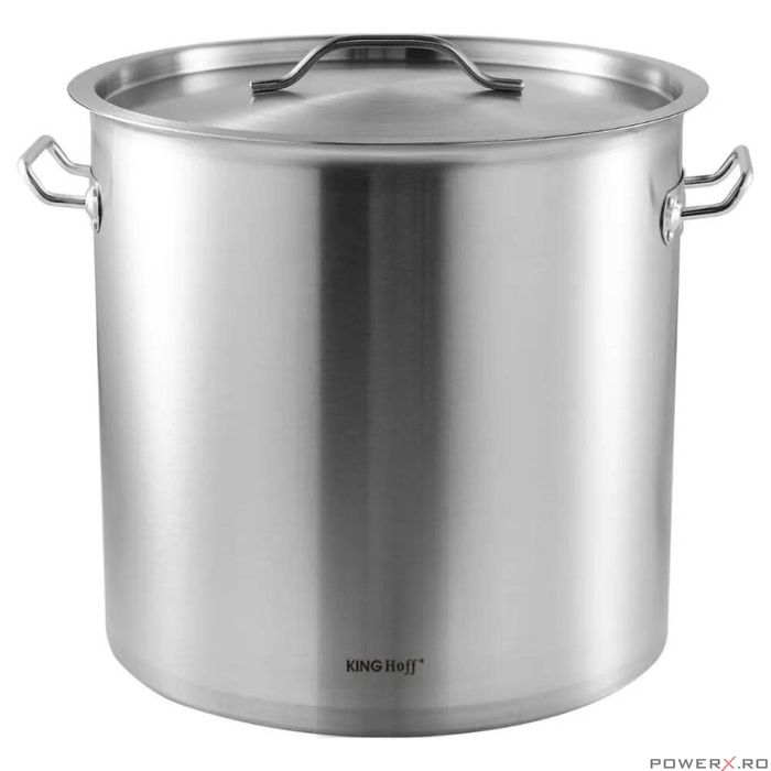 Oala cu capac din otel inoxidabil, capacitate 36 litri, 36 cm,