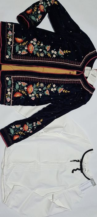 Sacou Zara + cămașă Sinsay mărimea 140